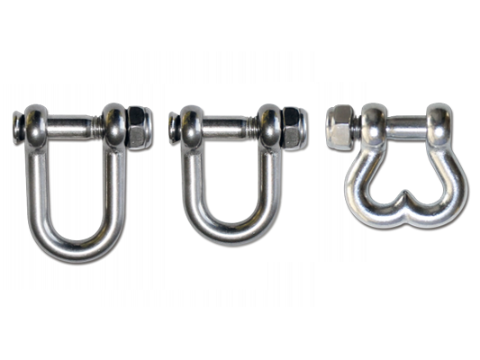 D- und W-Schäkel – W-Schäkel, inneres Öffnungsmass ca. 12/15 x 9/17 mm