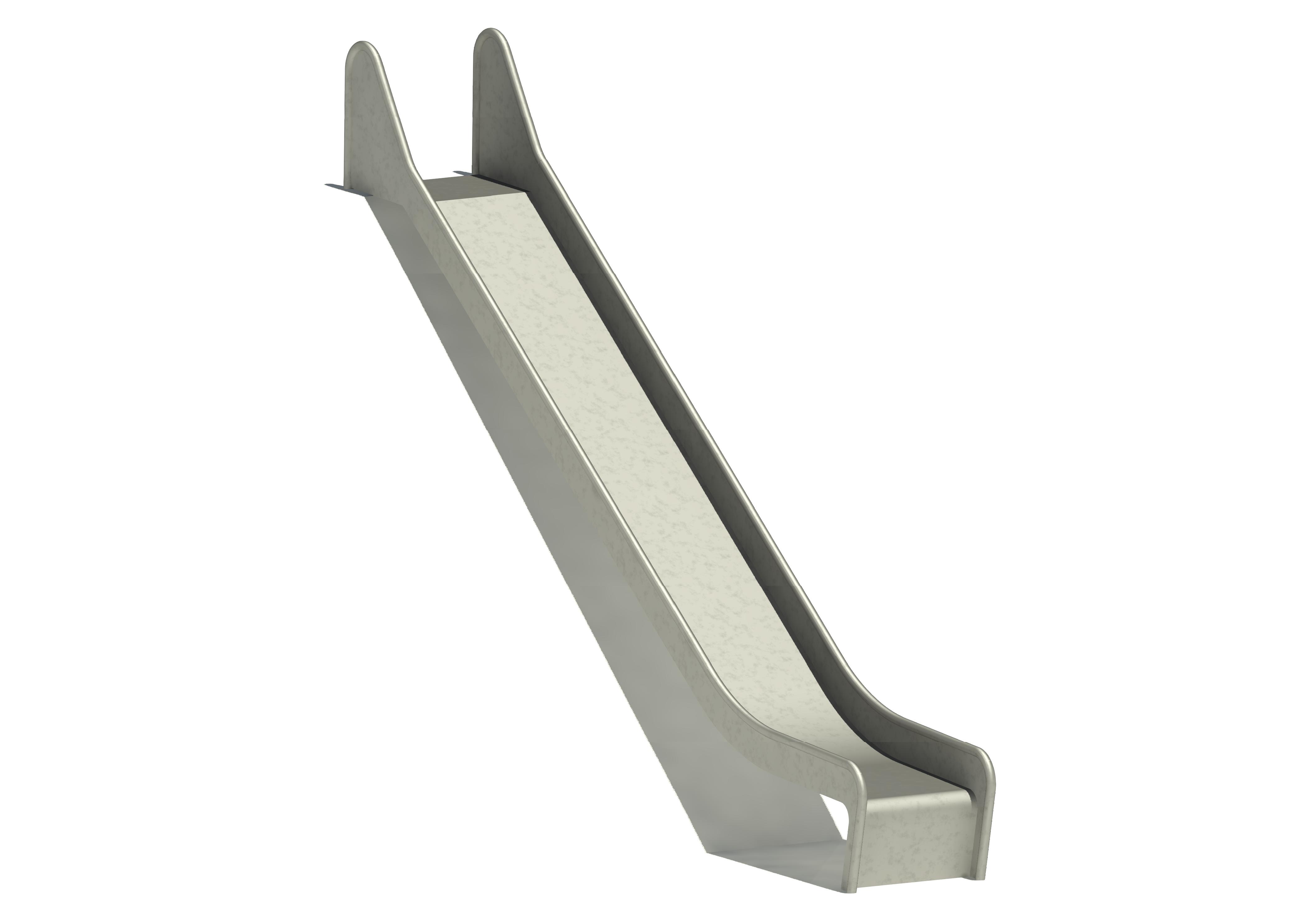 Hangrutschbahn Edelstahl, ABH 190 cm, Breite 50 cm, Maier Spielplatzgeräte