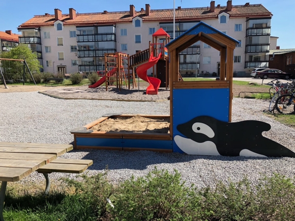 Orca Sandkasten mit Spielhaus Ansicht 4