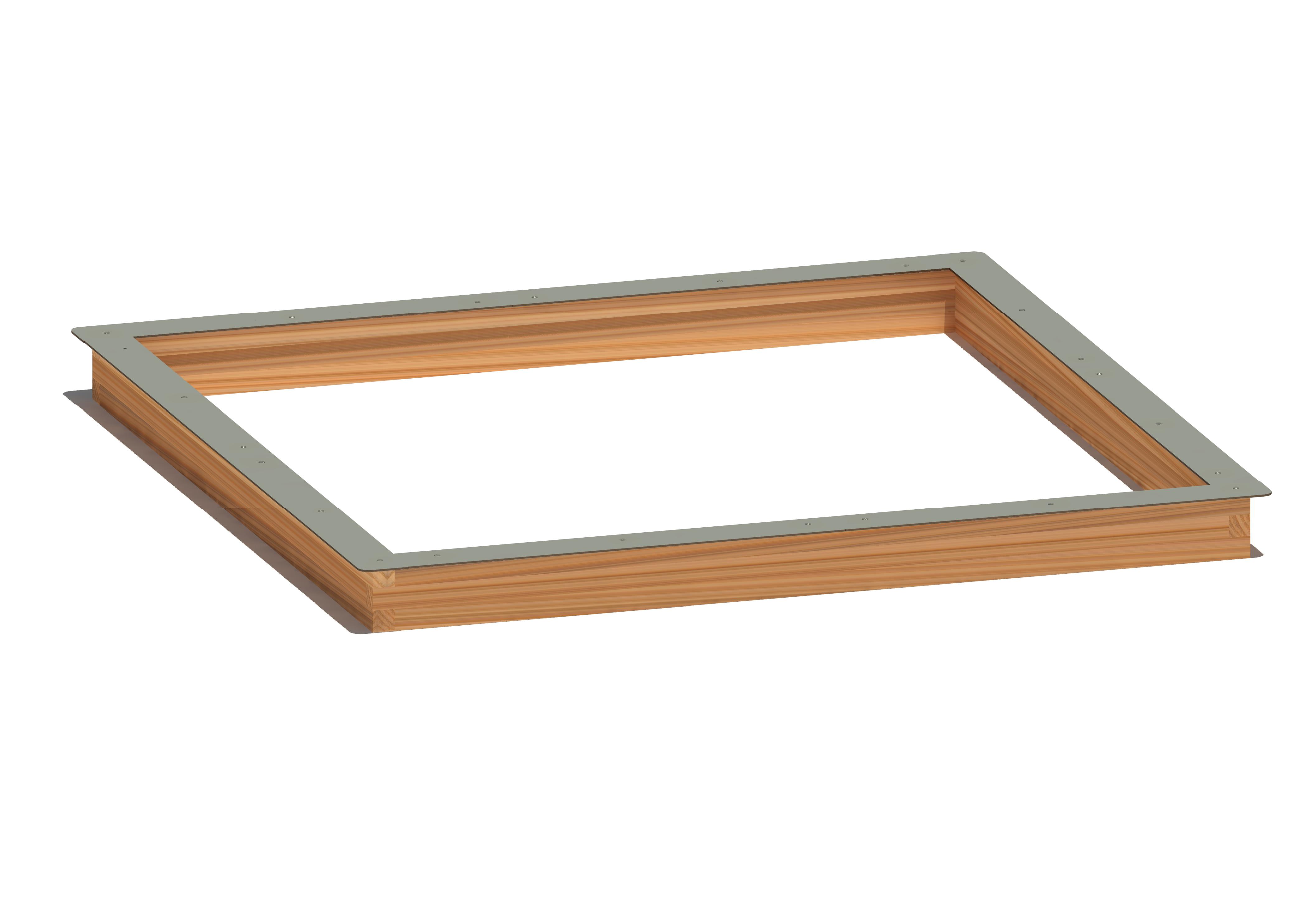 Sandkasten 077, 400 x 400 cm, 3-lagig, Maier Spielplatzgeräte