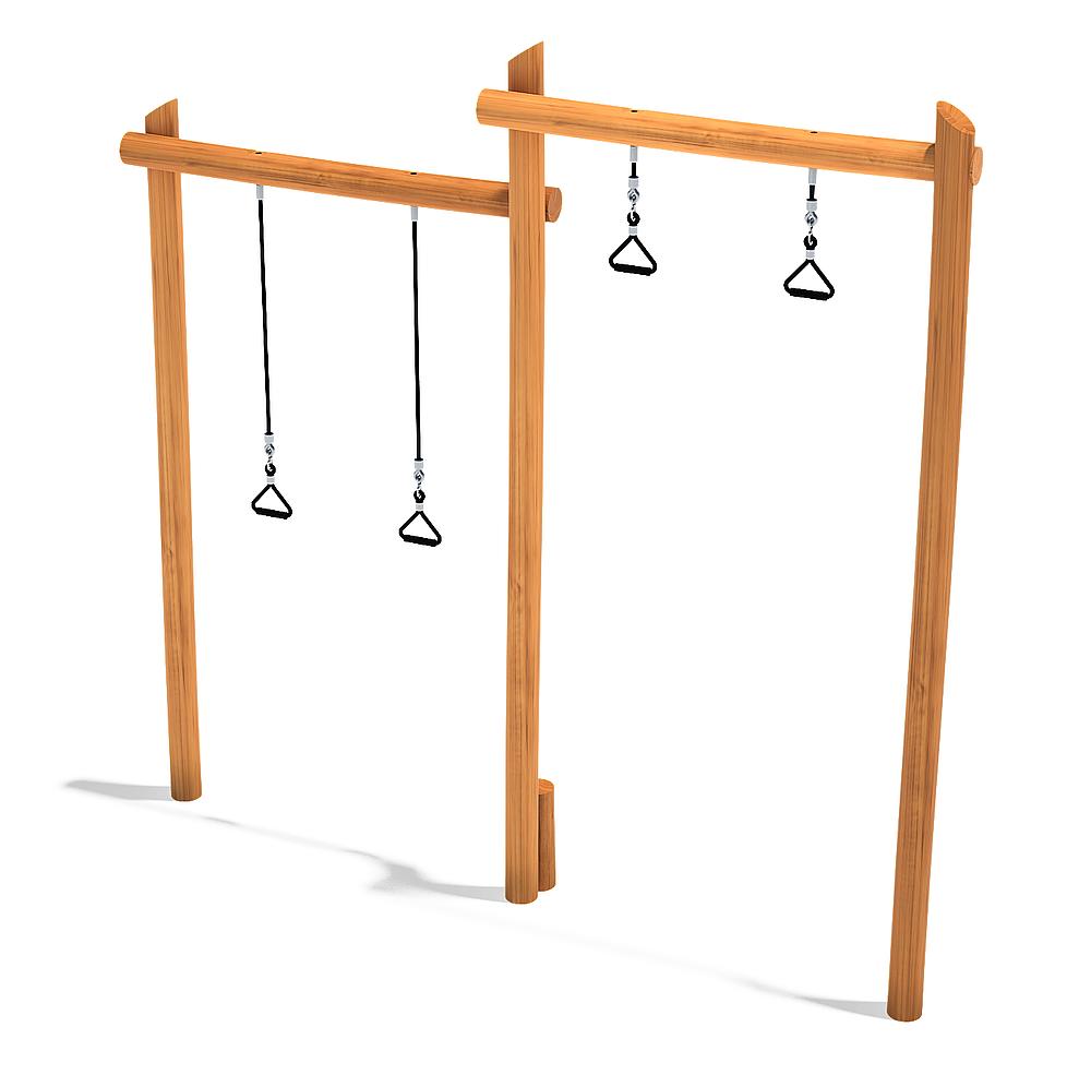 Trimm-dich-Pfad Klimmzugtrainer mit Ringen Ansicht 4