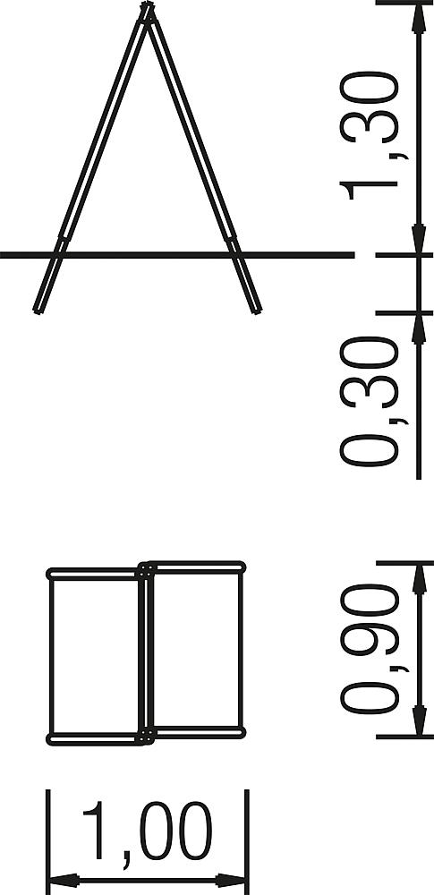 Weidenpyramide 2-tlg. Ansicht 4