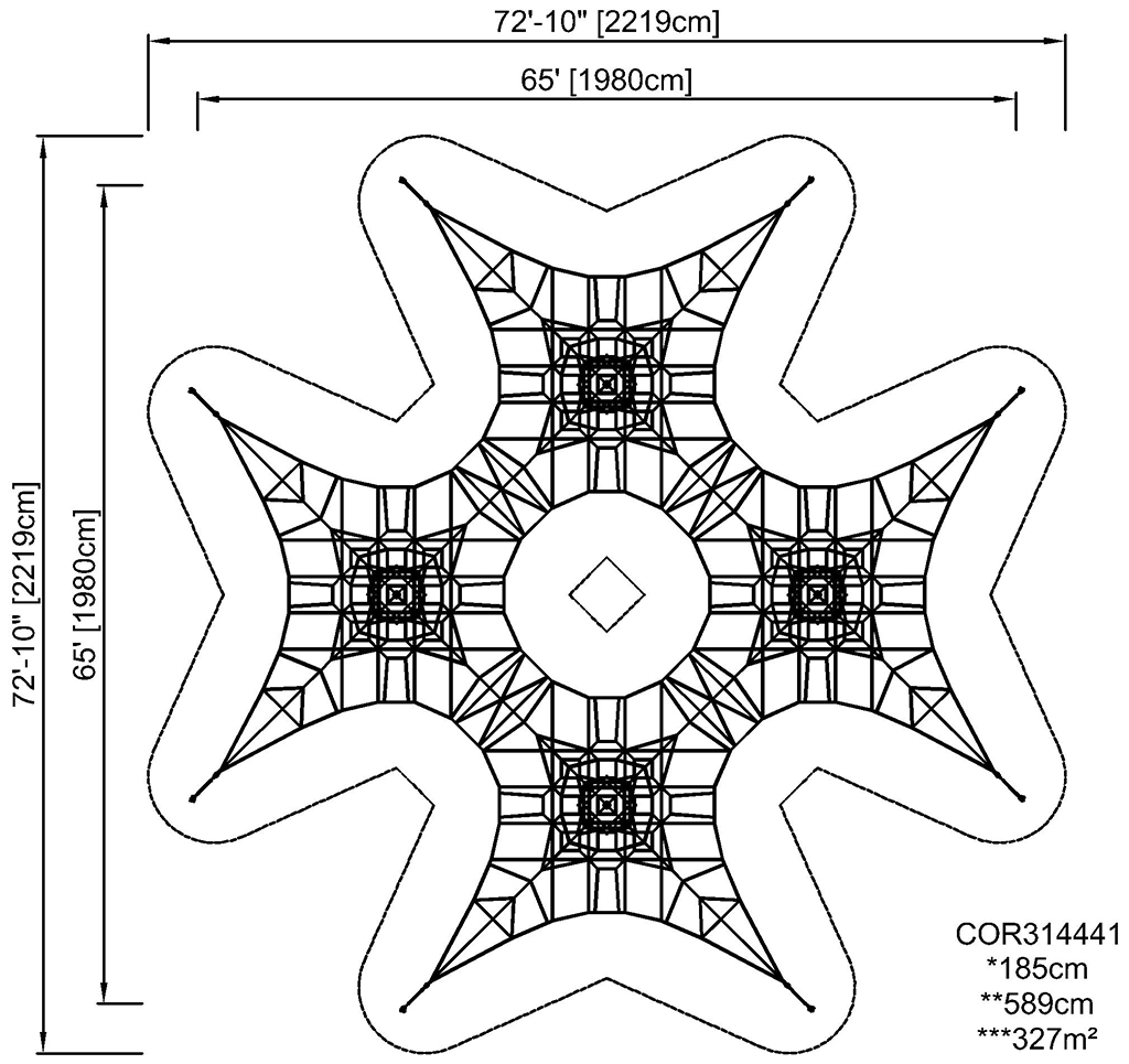 Viermast-Seilzirkus, 5,8 m COR31444 Ansicht 4