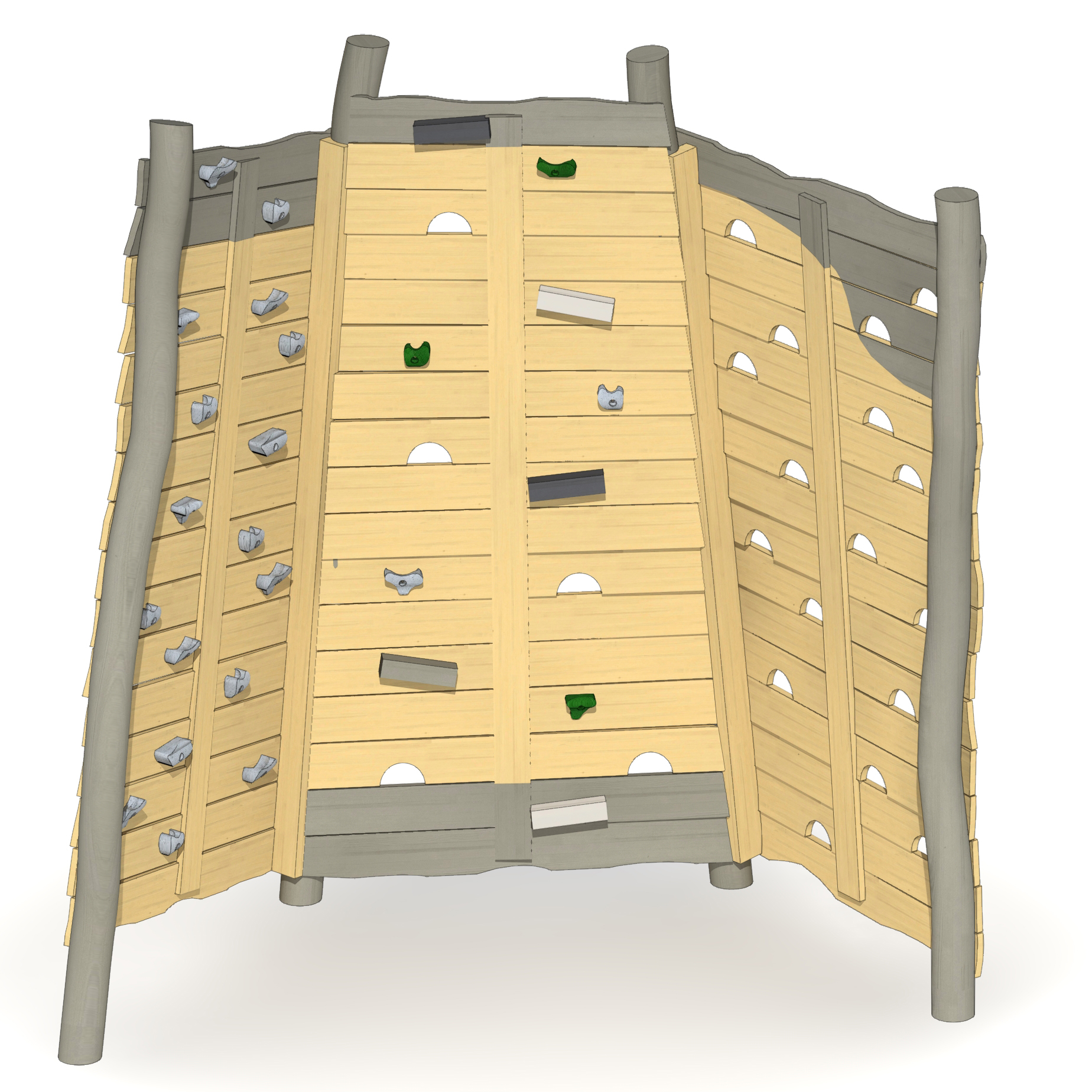 Felsen-Kletterwand Anebos Ansicht 4