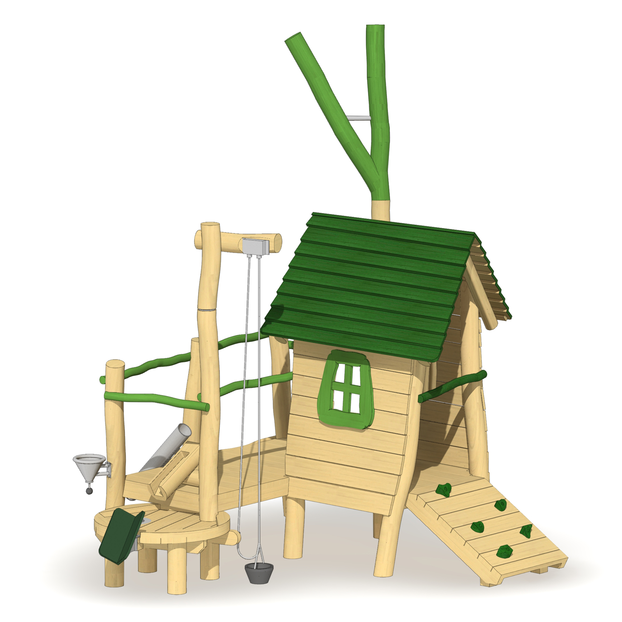 Minispielanlage Waldhaus Ansicht 2