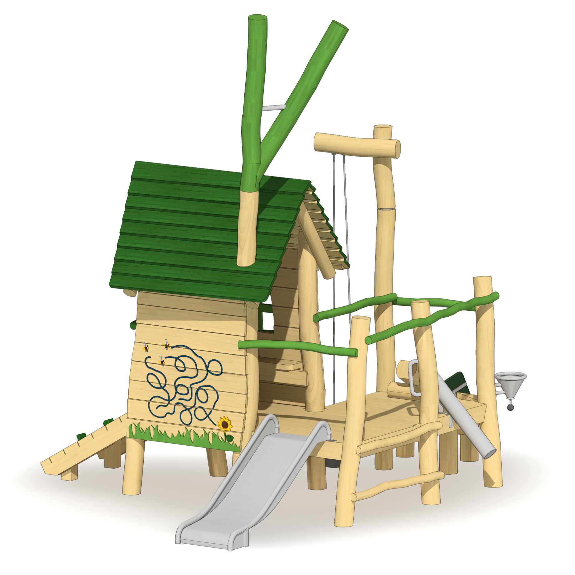Minispielanlage Waldhaus Ansicht 4