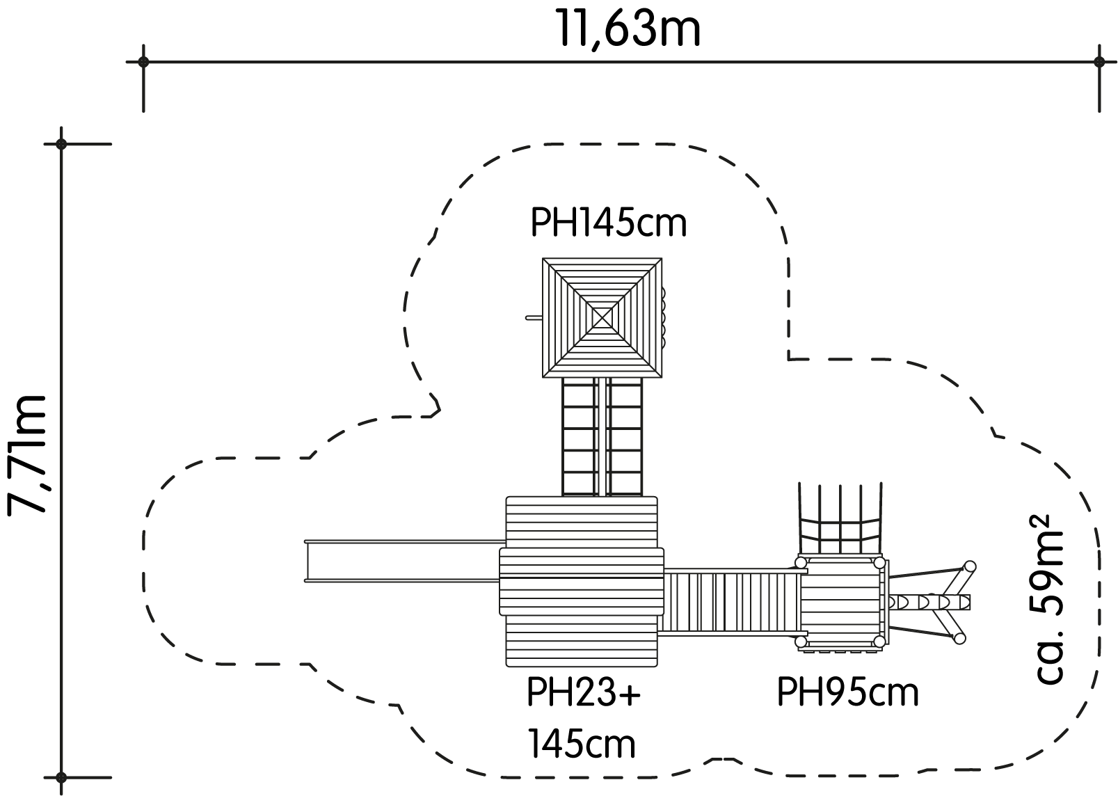 Spielanlage Eckenbrücke Ansicht 5