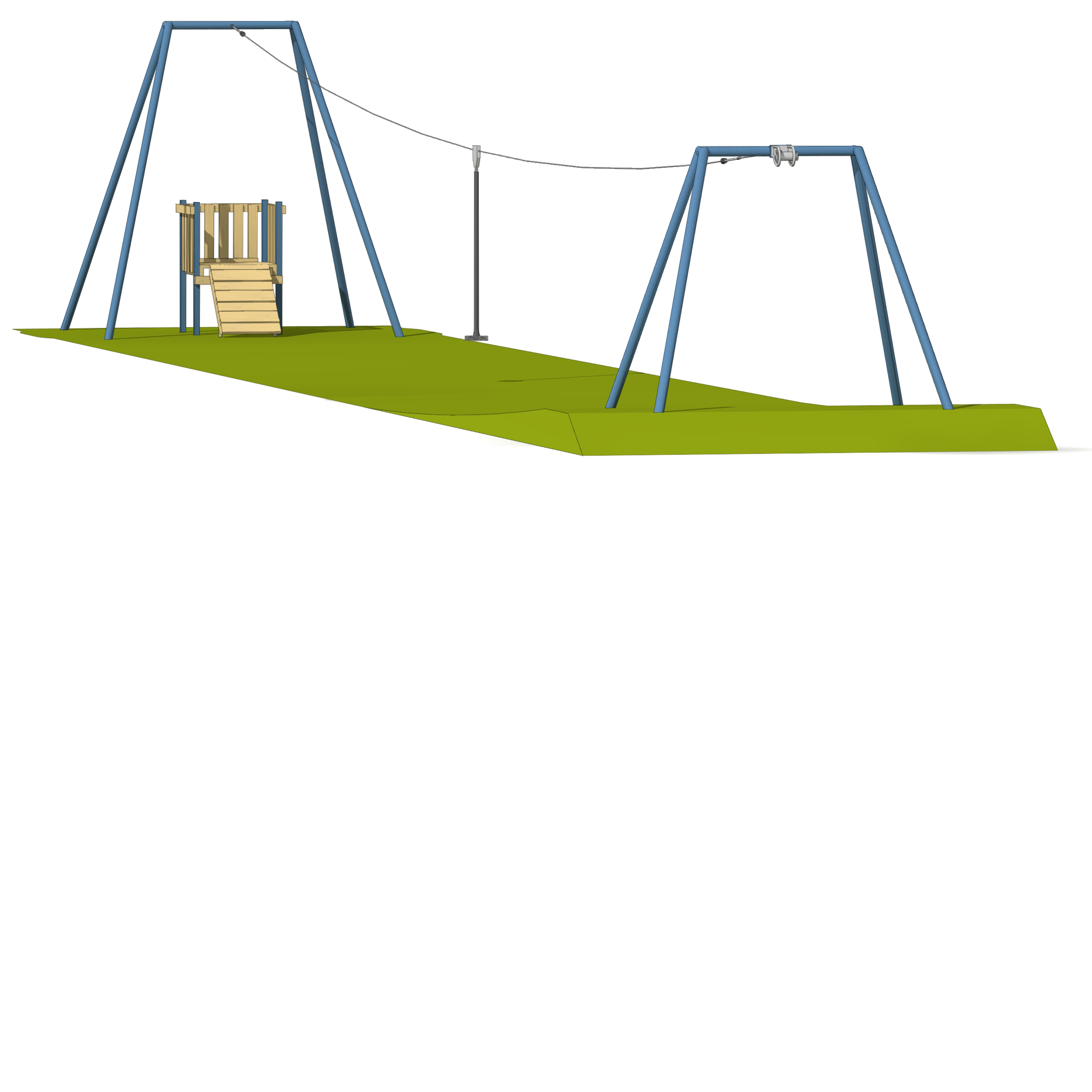Seilbahn mit Rampe 30m