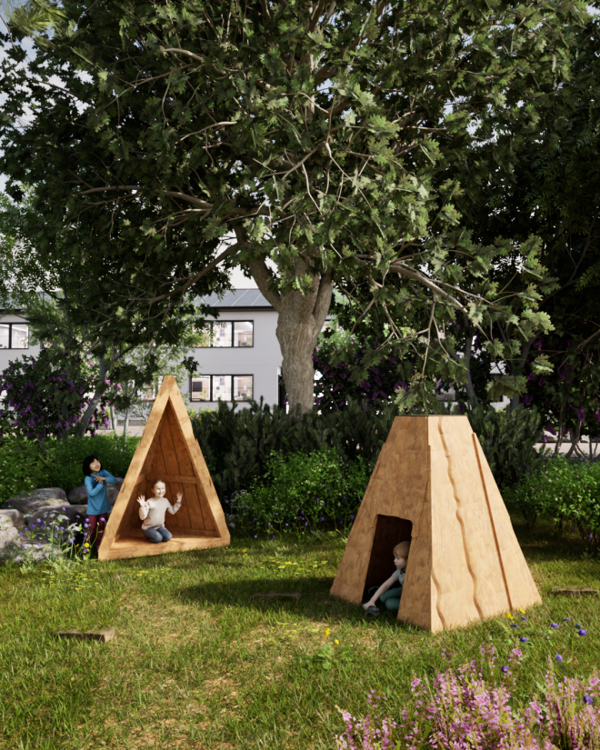 Kleiner Tipi Spielhaus Ansicht 6