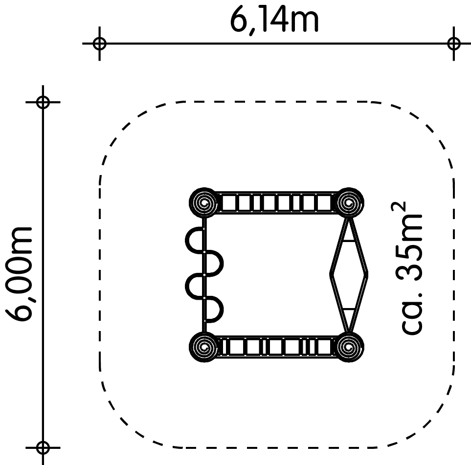 Balancierparcours Planeten-Krieger Ansicht 5