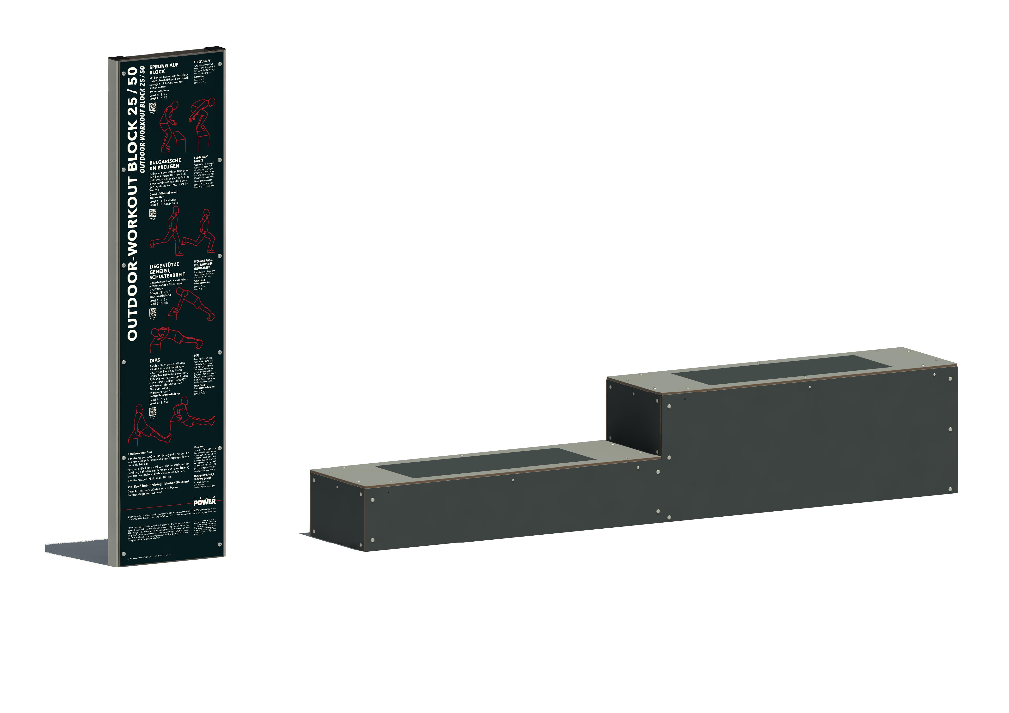 SPGM POWER® Workout Block 25/50, Maier Spielplatzgeräte