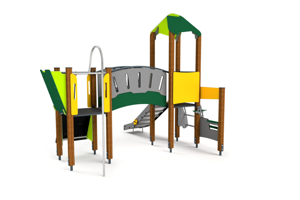 10014 Kleiner Kletterturm mit Brücke, Kletterrampe und Rutsche, Astrus