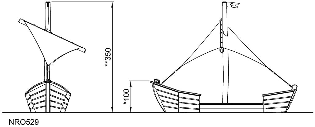 Oase Sandboot mit Segel NRO529 Ansicht 3