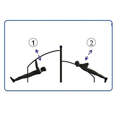 Art Outside Outdoor-Fitnessgerät „Armzug-Liegestütz-Station“ Ansicht 2