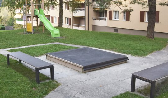Abdeckplane mit Aufrollst. schwarz für SK 2 x 2 m