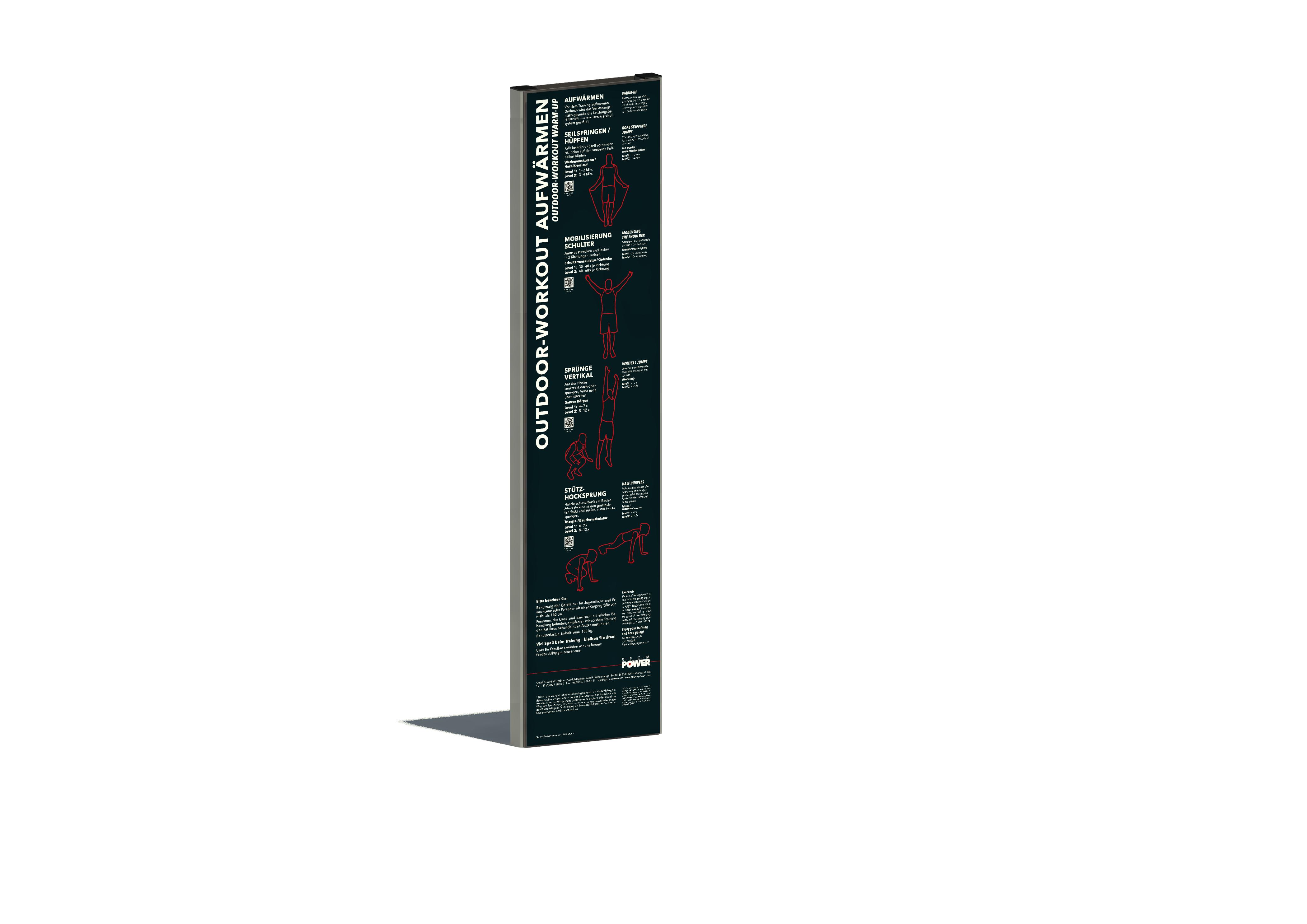 SPGM POWER® Workout Stele Aufwärmen