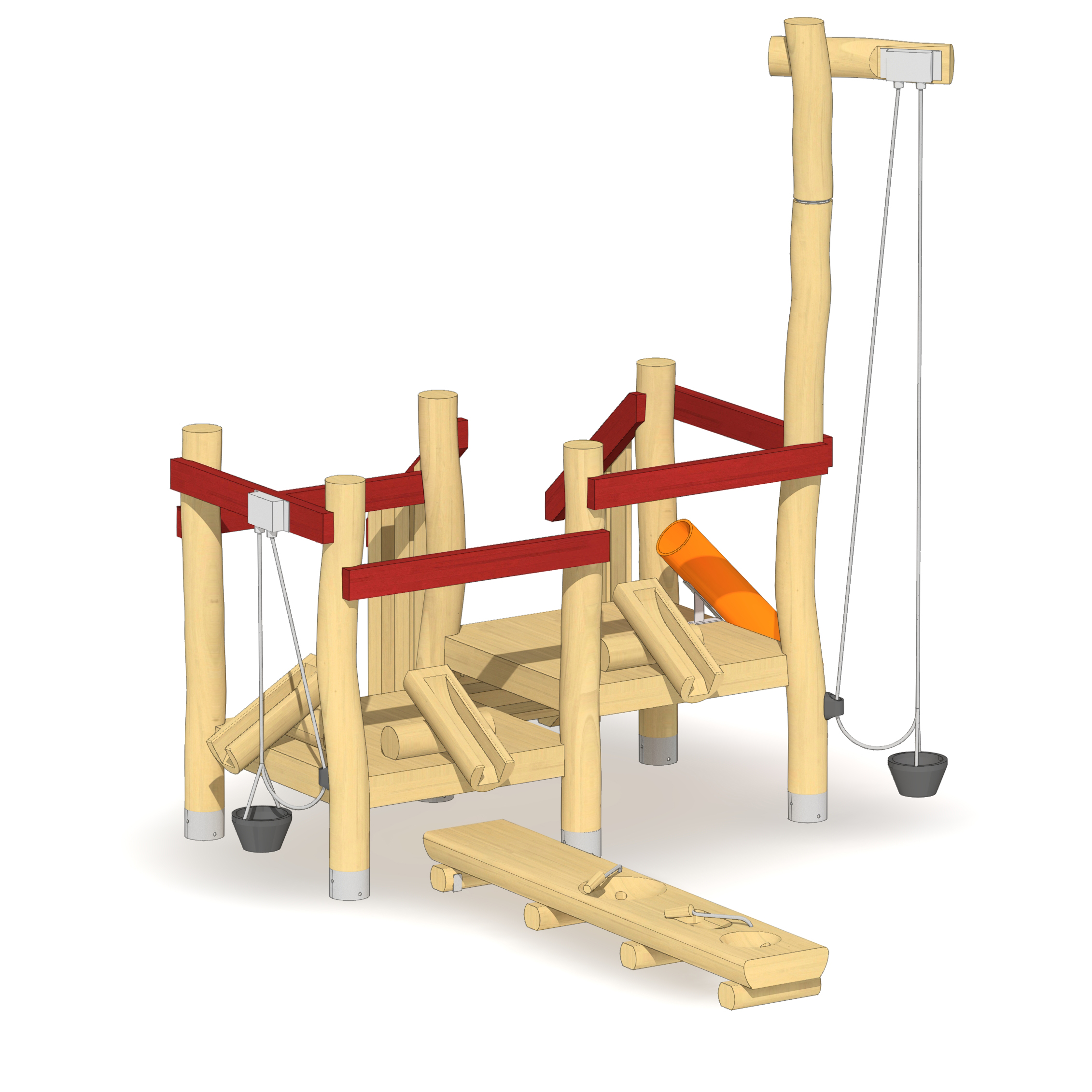 Sandbaustelle mit Naturküche