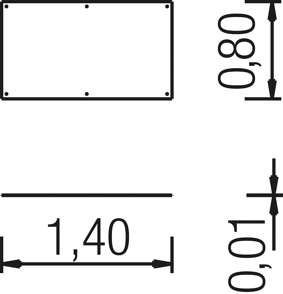 Maltafel Allwetter für Wandmontage Ansicht 6