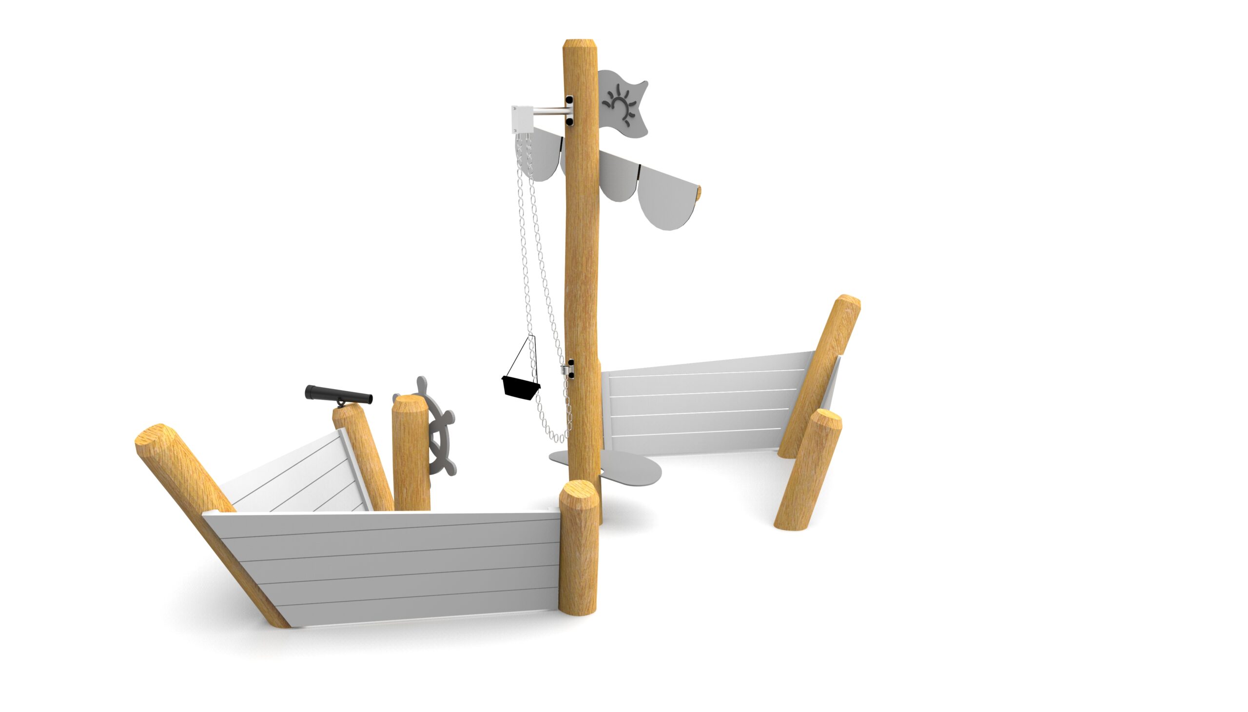 Robinien-Segelboot Ansicht 2