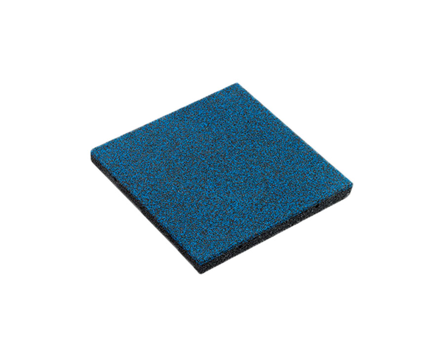Vollgummiplatte Royal 80 mm blau/schwarz, Fallhöhe bis 220 cm