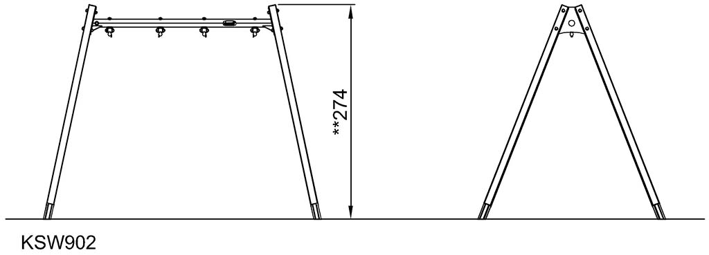 A-Rahmen Schaukel für 2 Sitze KSW902 Ansicht 6