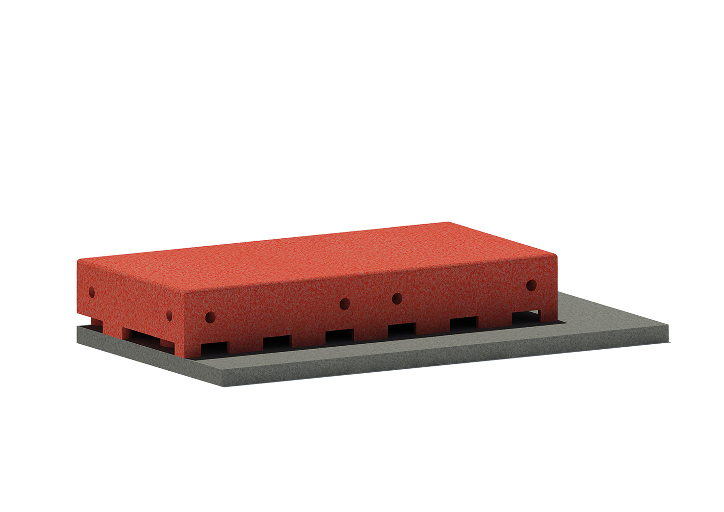 Softsystem 90 mm, Rot, 250 x 500 mm, FF 300 Ansicht 2
