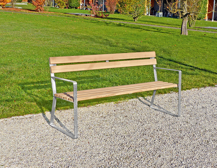 Parkbank Lärche roh Ansicht 3