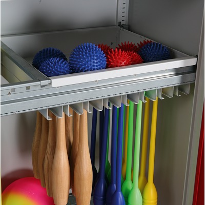 C+P Ablageschale für Modul-Sportgeräteschrank, mit Keulenhalterung, Sport-Thieme