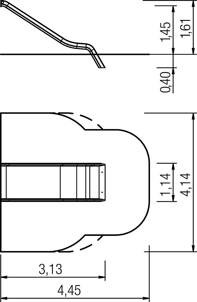 Anbaurutsche breit PH 145 cm Ansicht 4