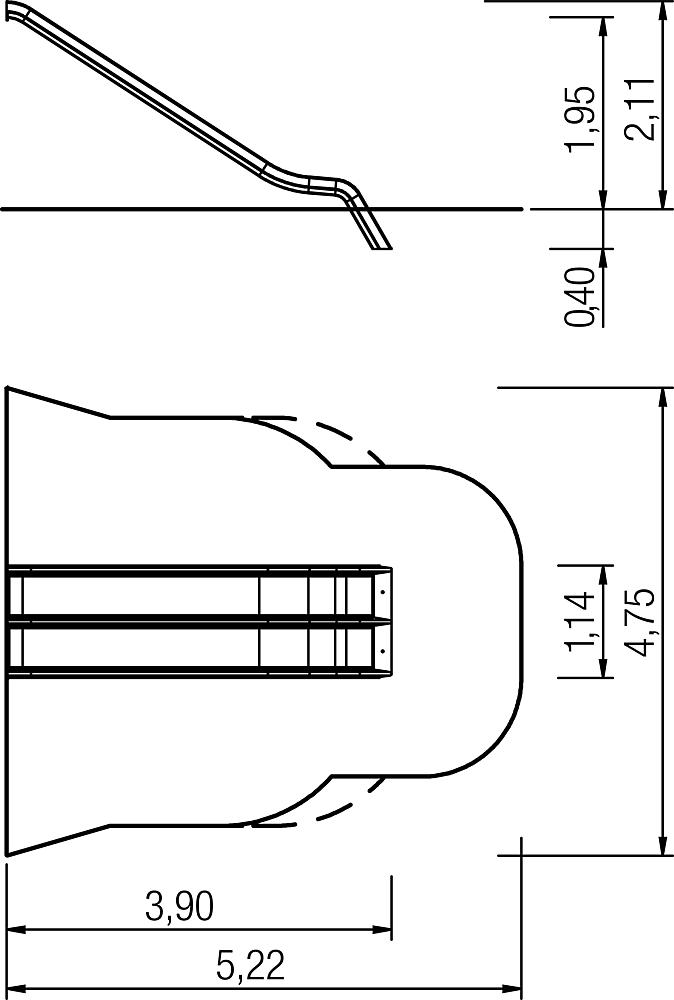 Anbaurutsche doppelt PH 195 cm Ansicht 4