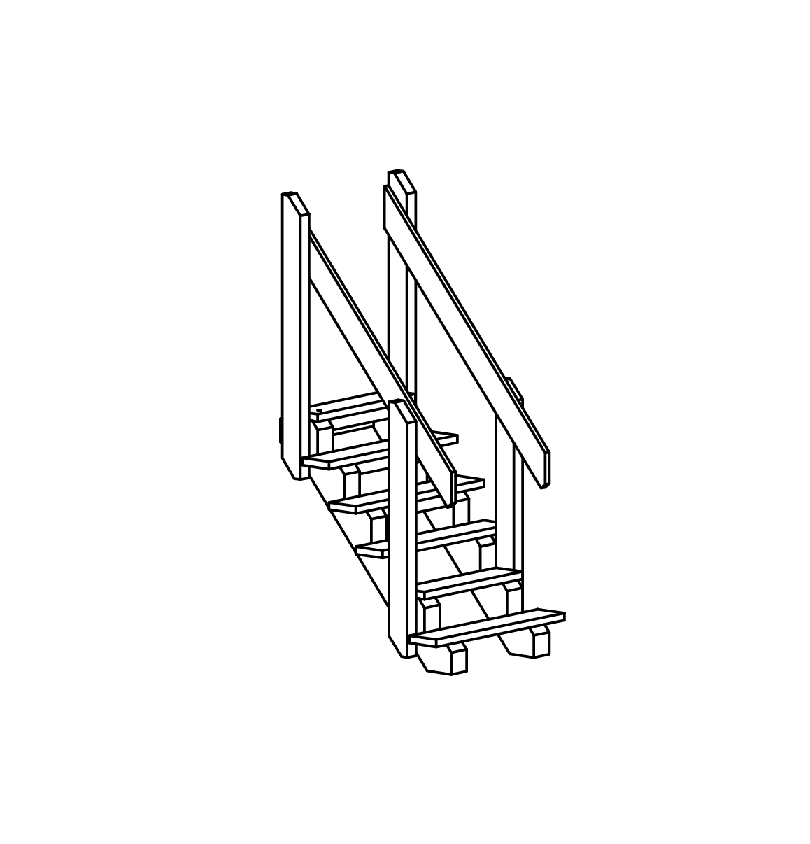 Treppe mit Handläufen, Richter Spielgeräte