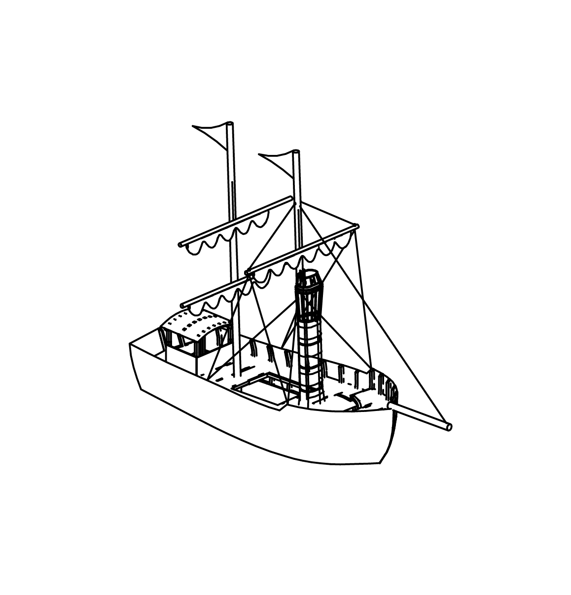 Schiff \"Großer Zweimaster\"