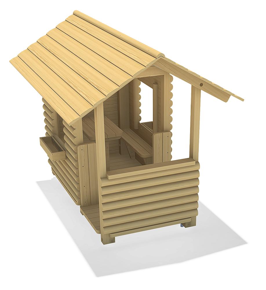 Blockhaus mit Veranda Ansicht 5