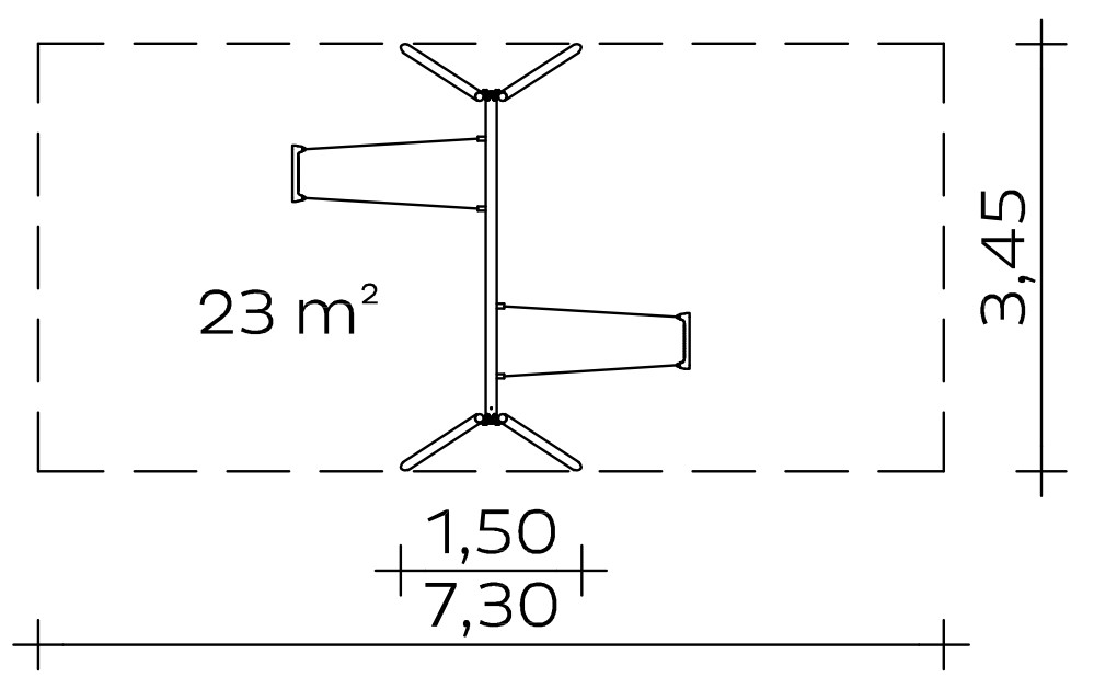 Standardschaukel (2,00) Edelstahl Ansicht 3