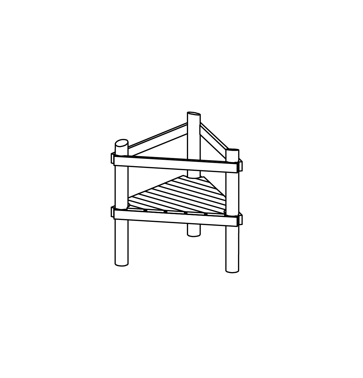 Dreieckplattform Ansicht 2