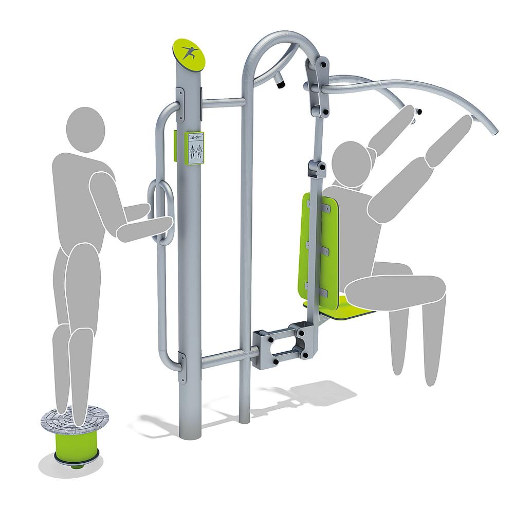 Bewegungs-Station Kombi V Pull down &amp; Twist Ansicht 5