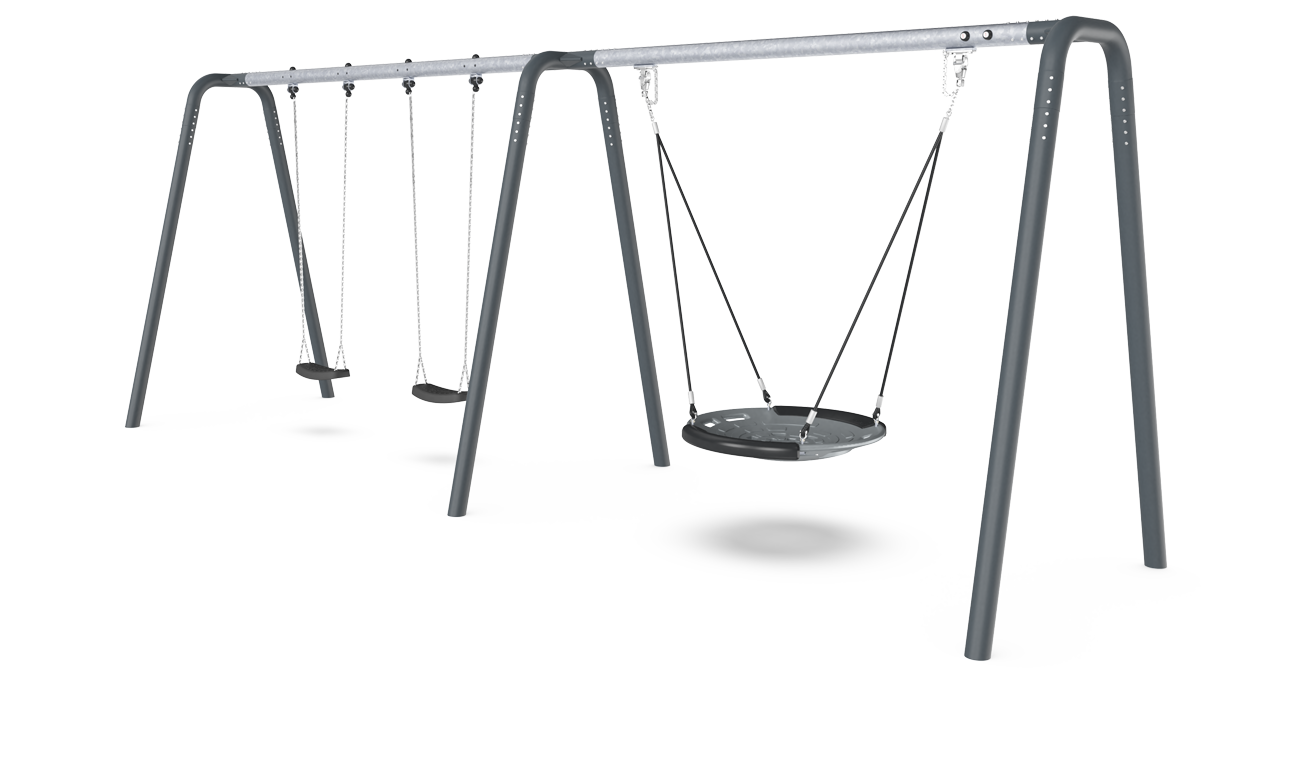 Schaukel-Kombi, Höhe 2,5 m, Schalennest Ø 100 cm KSW92009