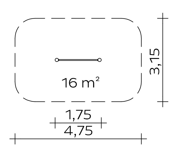 Minireck (0,90) Ansicht 3