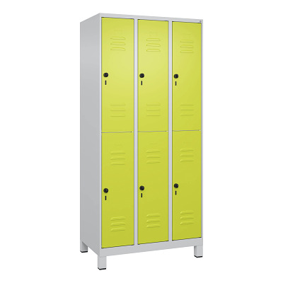 C+P Doppel-Garderobenschrank „Classic Plus“, Abteilbreite 30 cm, mit Füssen, Sport-Thieme