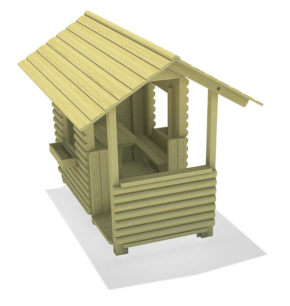 Blockhaus mit Veranda Ansicht 5