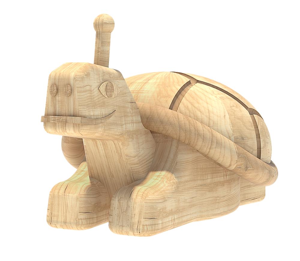 Federtierkörper Schildkröte Ansicht 4