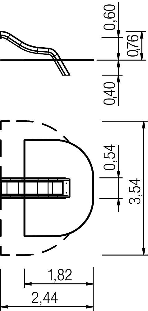 Anbaurutsche PH 60 cm Ansicht 4