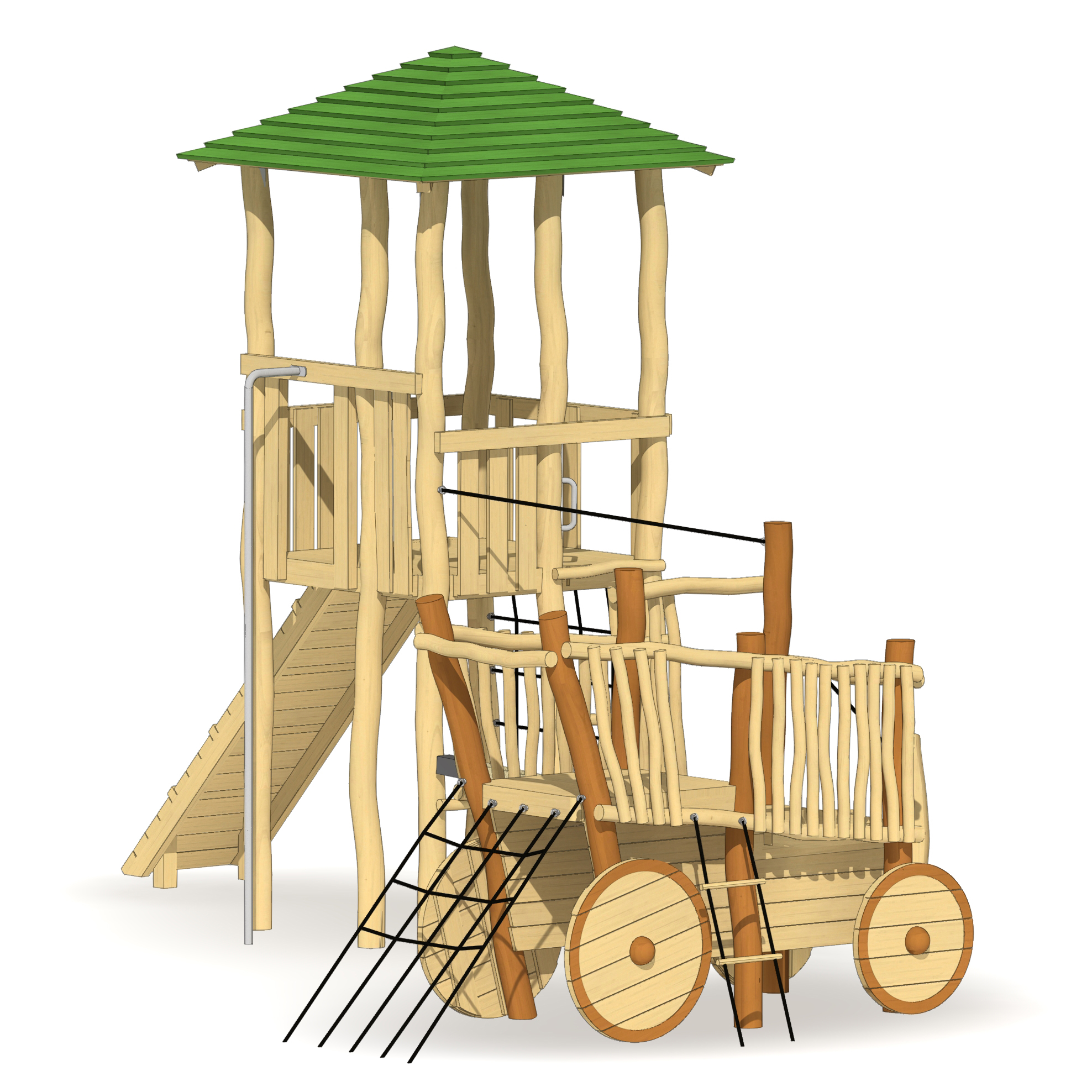 Spielturm Kubach mit Heuwagen Ansicht 6