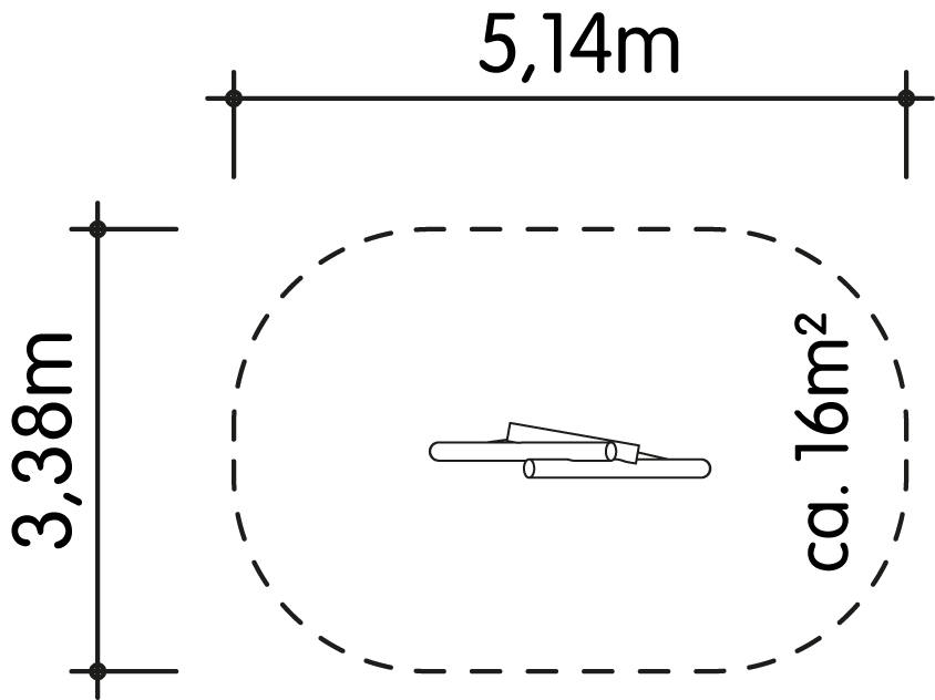 Eingangstor mit Tauen und Glocken Ansicht 4