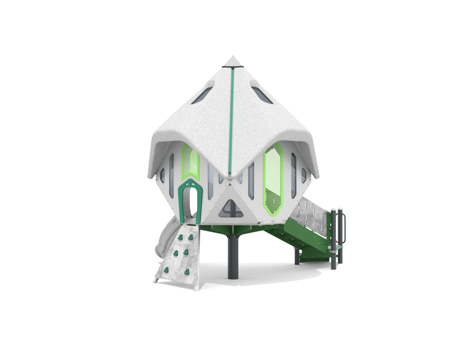 Recycling-Turm mit Rutsche für Spielplatz Ansicht 3