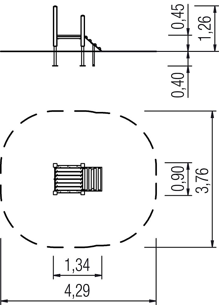 Rutschenpodest für Anbau- und Hangrutsche PH 45 cm Ansicht 5