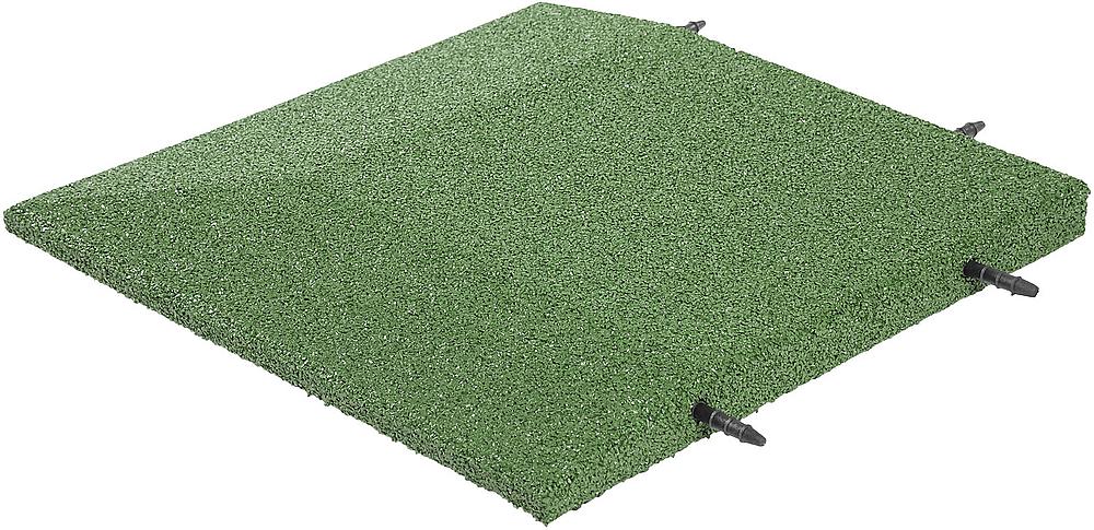 Fallschutzplatte Randeckplatte 50x50x5 cm Gummigranulat, grün, eibe