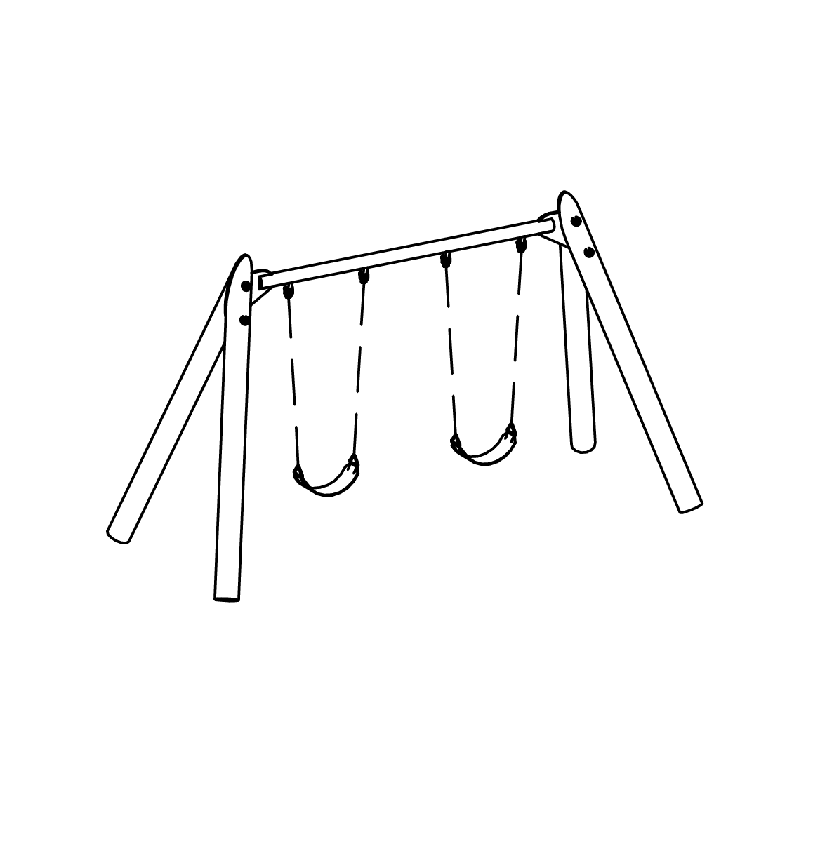 Kleinkind-Zweifachschaukel spezial