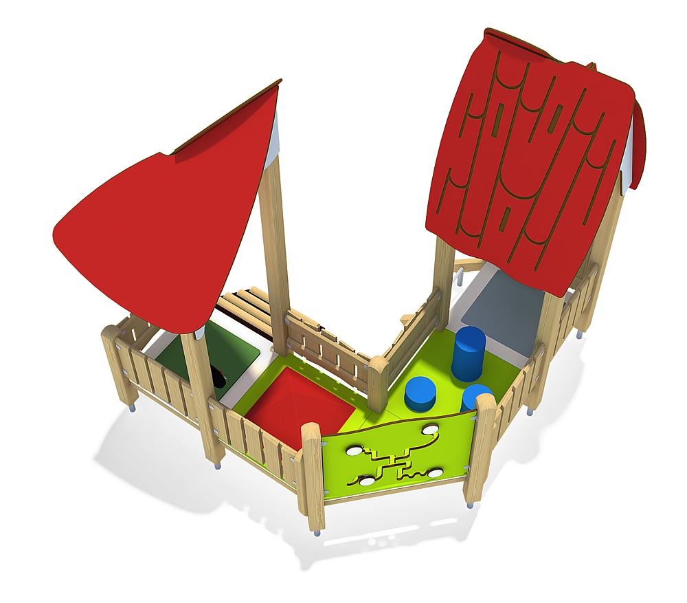 Indoorspielanlage Kombination 01 Ansicht 4