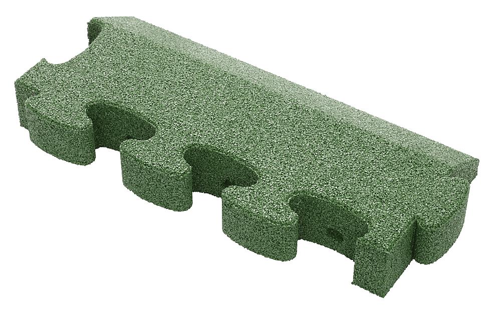 Puzzle Mat 3D Randplatte angeschrägt ohne Zwischenelement 80 mm grün Ansicht 4
